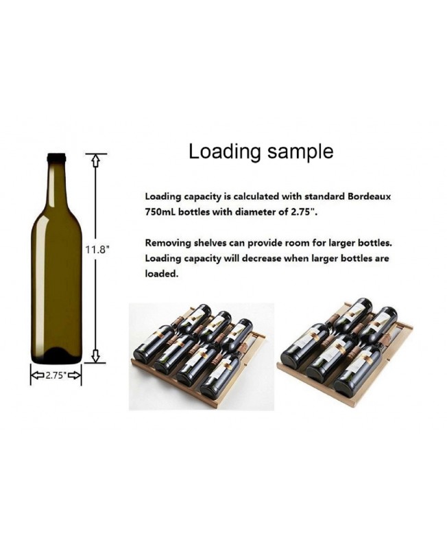 Kalamera 30'' Wine Cooler 66 Bottle Dual Zone Builtin and Freestanding